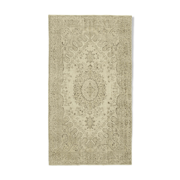 Tapis beige oriental unique en son genre fait à la main 170 cm x 293 cm
