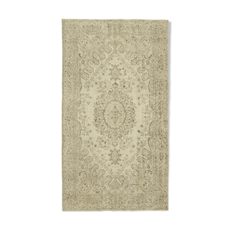 Tapis beige oriental unique en son genre fait à la main 170 cm x 293 cm