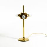 1960s Space Age brass table lamp by Kaiser Leuchten  with 3 glass globes