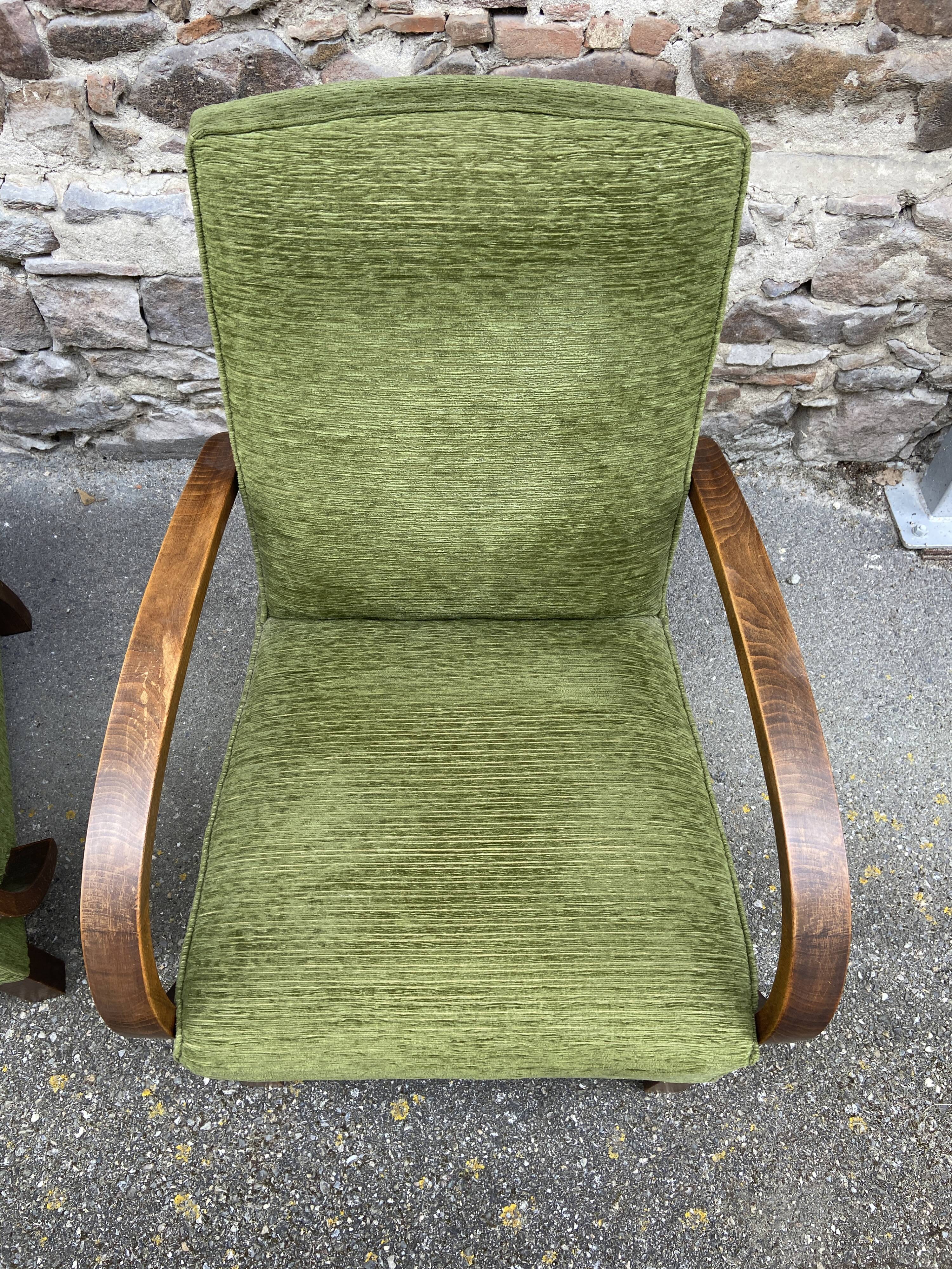 2 halabala lounge armchairs Design Lounge ART DECO 1940 Jindřich Halabala
