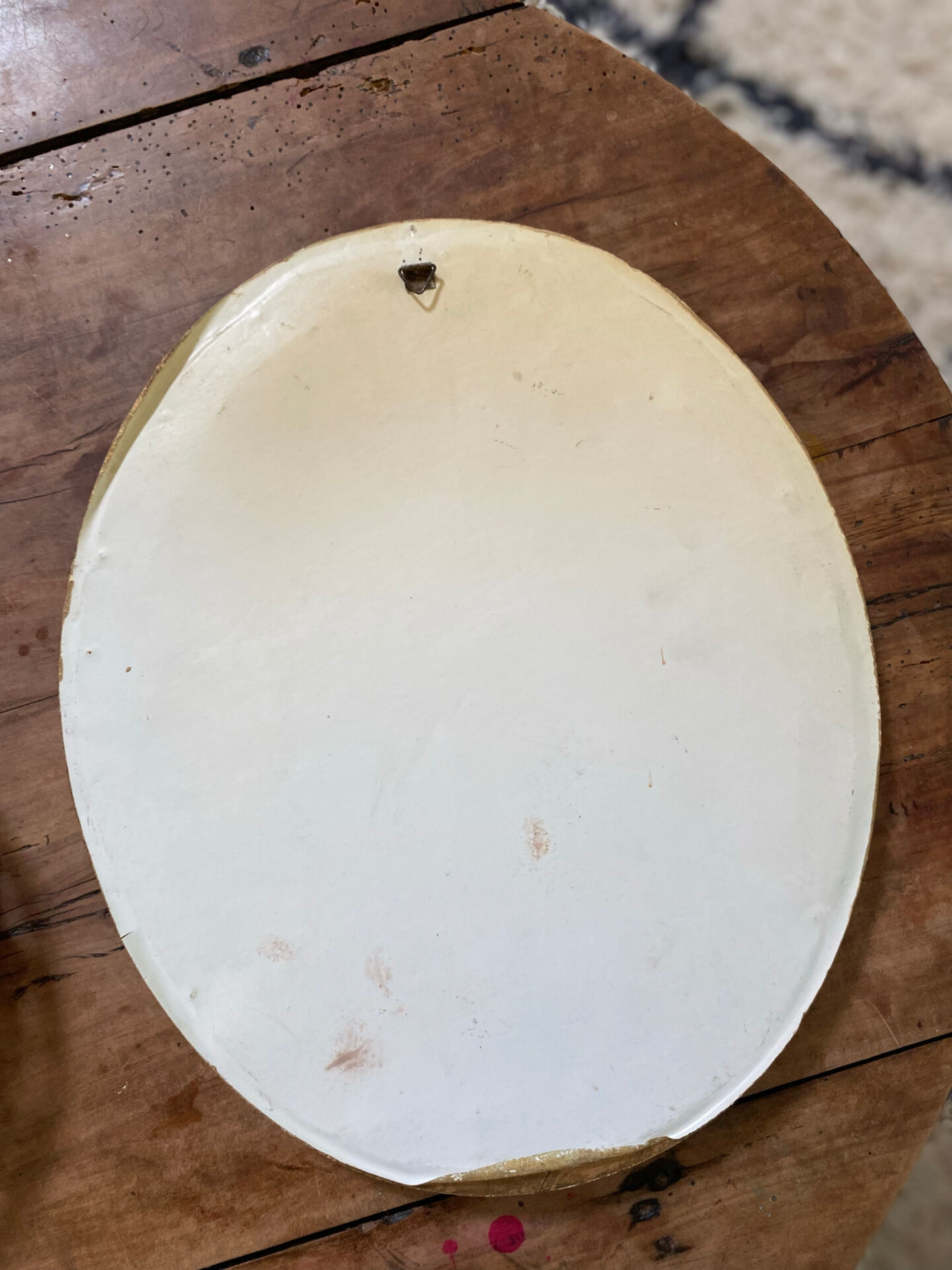 Miroir ovale en bois doré, style Napoléon III