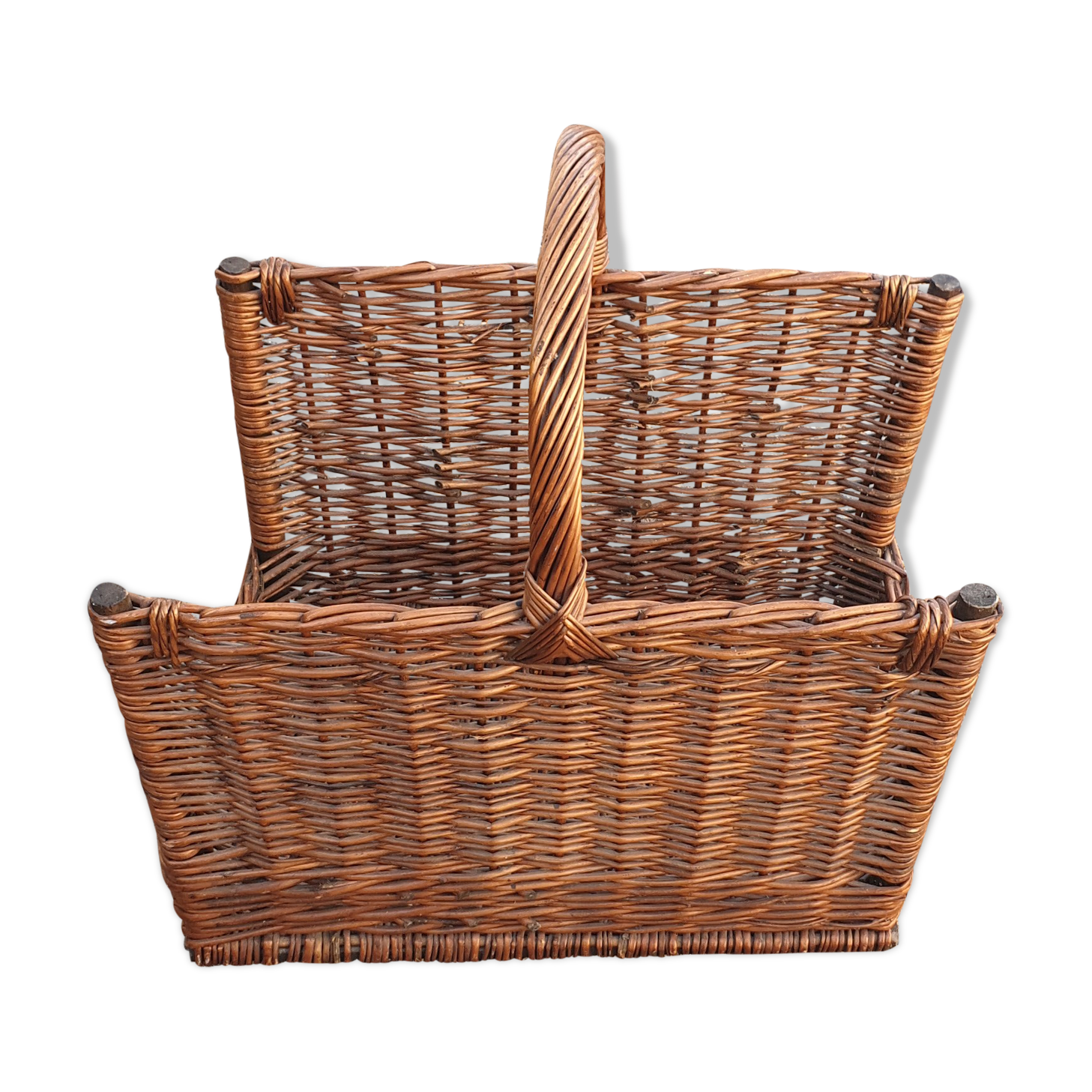 Wicker wood basket
