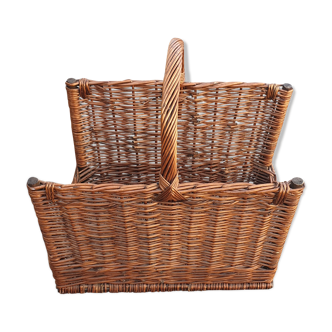 Wicker wood basket
