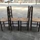 Suite of 4 rustic chairs mulched