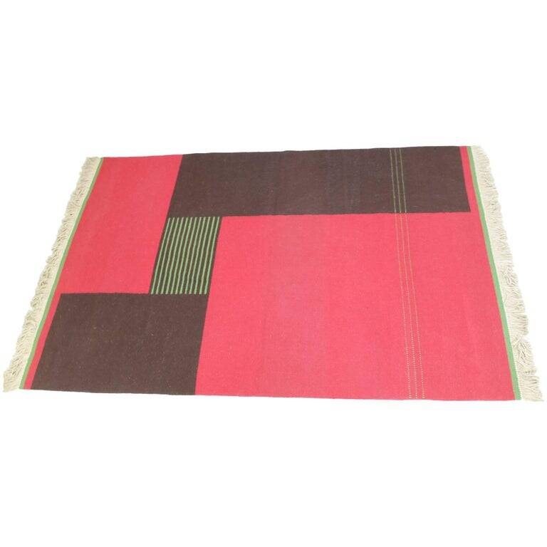 Tapis moderniste géométrique tchécoslovaque