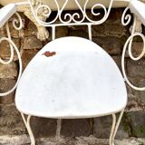 White cast iron garden armchair n°3