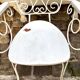 White cast iron garden chair no. 3