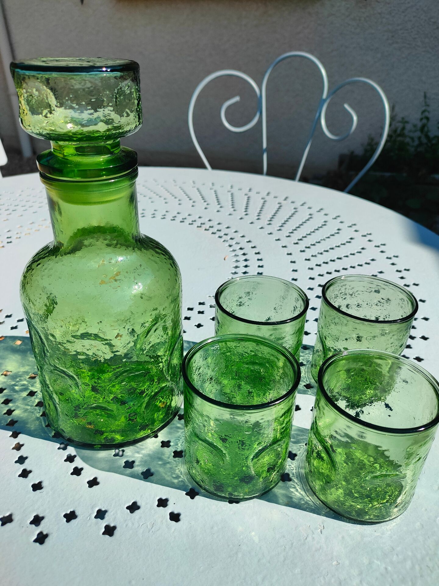 Carafe et verre Vintage