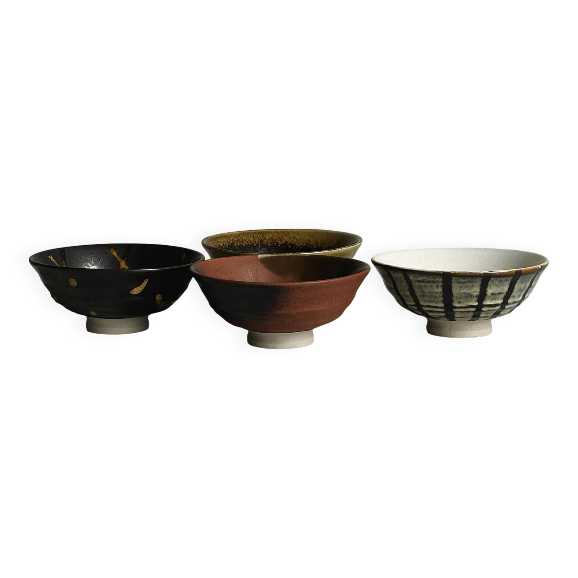 4 designer ceramic bowls