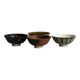 4 designer ceramic bowls