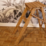 Folding wooden stepladder