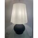 Lampe de table contemporaine en verre blanc et noir de style Murano