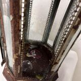 Set of 2 old hanging lanterns / candle holders