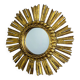 Mid-century gilded wooden sunburst mirror, Italy, 1950