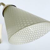 Large Vintage Glass Brass Wall Lamp