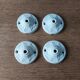 Lot de 4 suspensions en opaline blanche festonnée art Deco