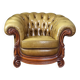 Chesterfield club armchair in baroque style