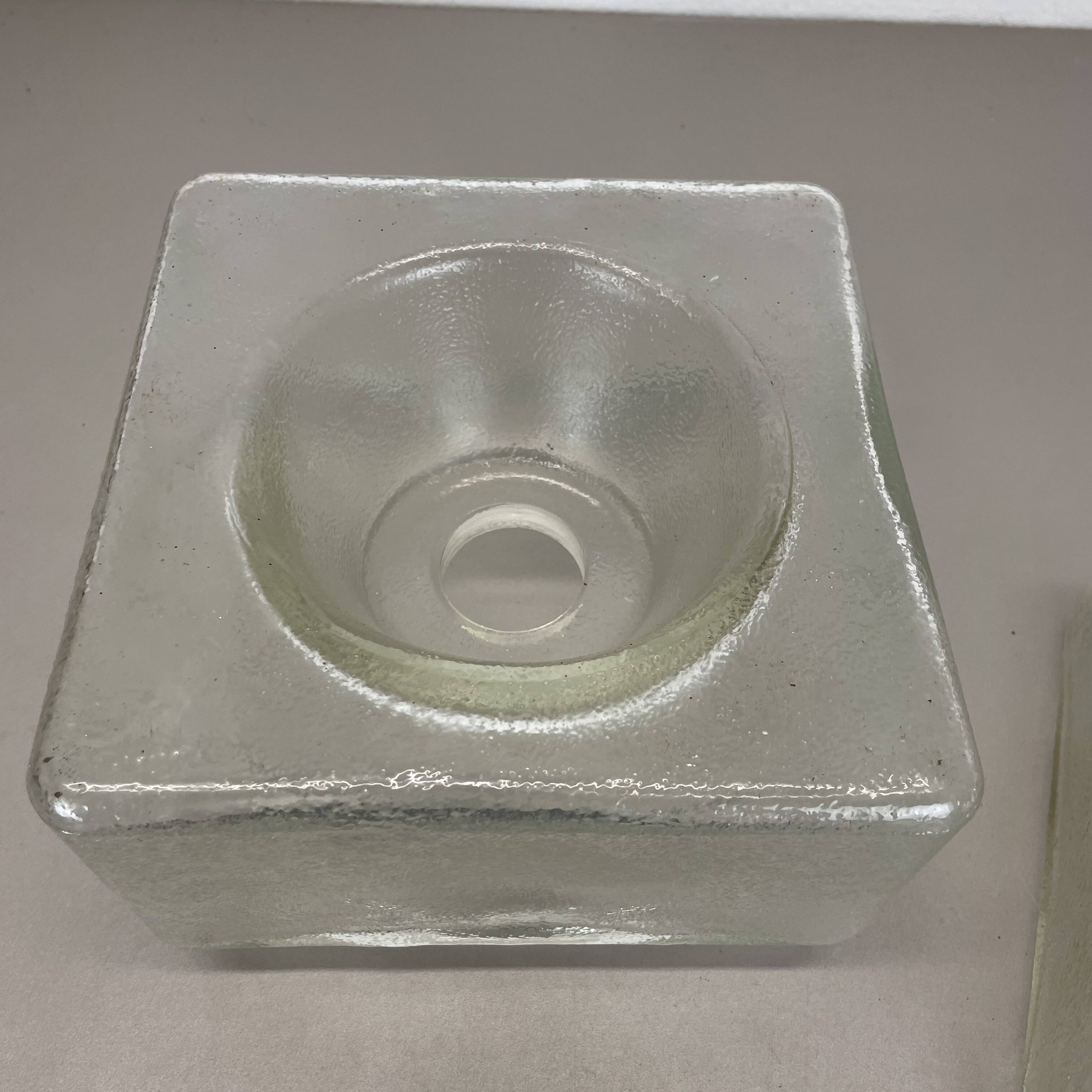 set of 2 CUBIC Ice Glass Ceiling Light, by J. T. Kalmar Lights, Austria