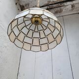 Suspension in mother-of-pearl and brass