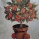 Porcelain vide poche from Limoges with orange decoration.