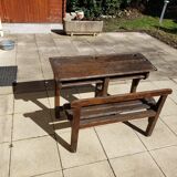 double school desk from the 1950s