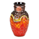 Flamed Fat Lava Vase West Germany Bay Red Orange 98-17