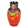 Flamed Fat Lava Vase West Germany Bay Red Orange 98-17