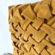 Coussin vintage velours plissé