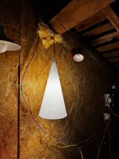 Vintage conical pendant lamp