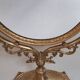 Brass table makeup mirror
