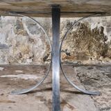 Large table ronde en marbre de Carrare, Italie, 1970s