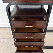Giuseppe Pagano Pogatschnig Italian Dark Wood Desk for Gino Maggioni, 1940s