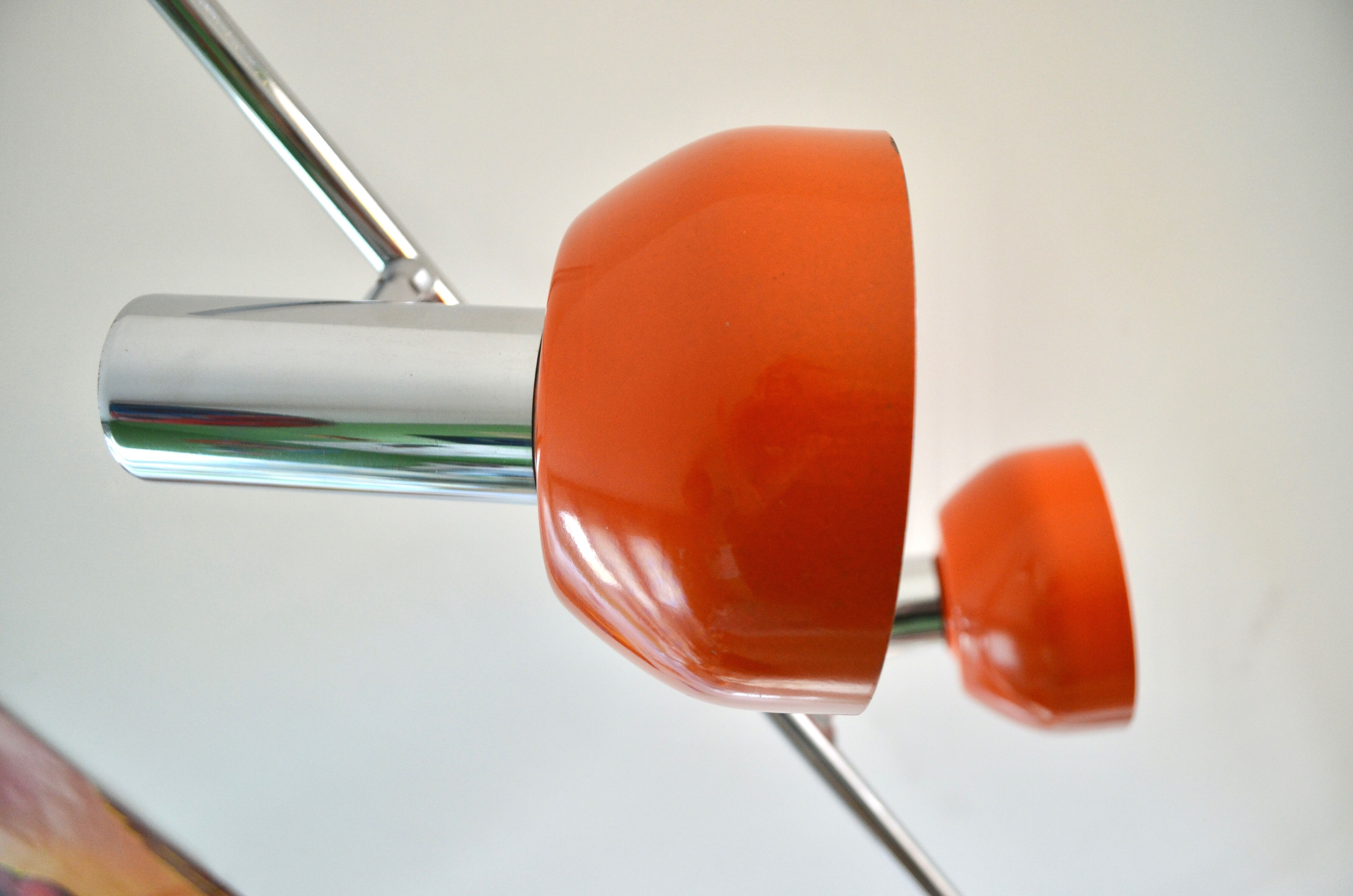 DBGM lamppost 2 lights orange and chrome 70s