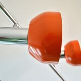 Lampadaire DBGM 2 lumières orange et chrome années 70