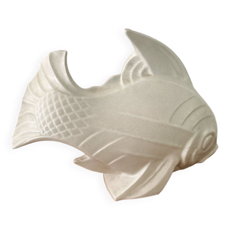Cracked ceramic fish circa 1930 art deco le jan