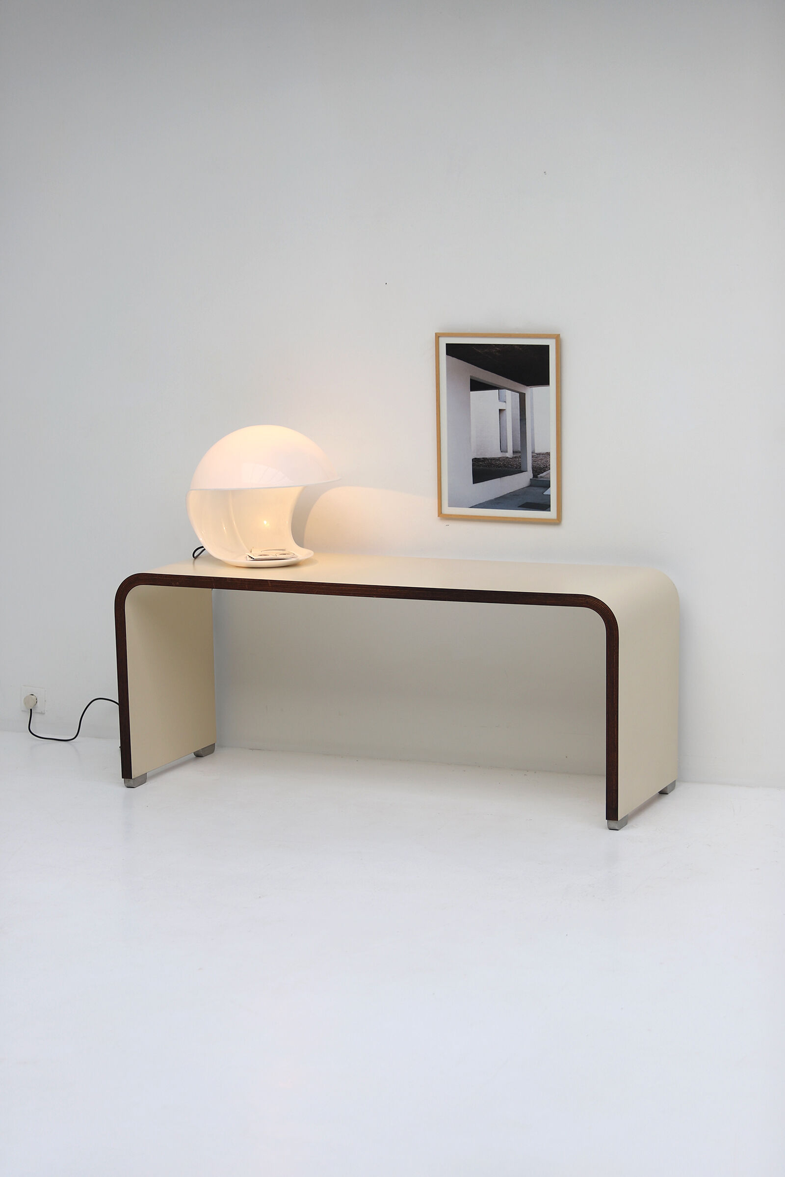 Console / side desk produced by the Belgian company Bergwood in the 1970s.