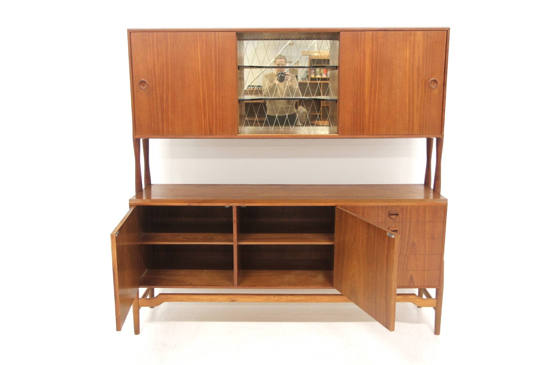 Scandinavian teak sideboard, A. Ahlström Osakeyhtiö, Warkaus, Finland, 1950