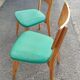 Pair of chairs monobloc l - m in solid beech circa 1960