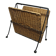 Vintage magazine rack in metal and wicker