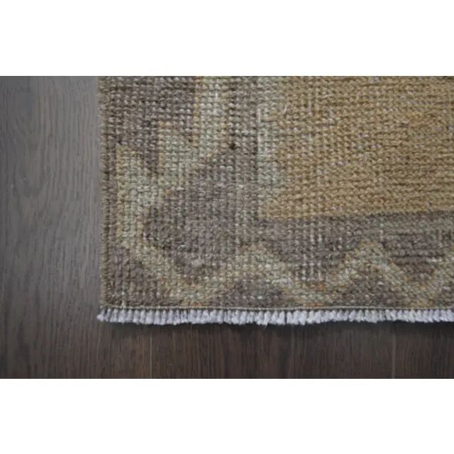 Vintage Handmade Orange Runner Rug Oushak Wool Runner 114x386
