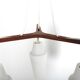 Scandinavian teak and opaline chandelier, Philips, 1960s