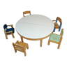 Lot de 2 tables demi lune et 5 chaises pour enfants