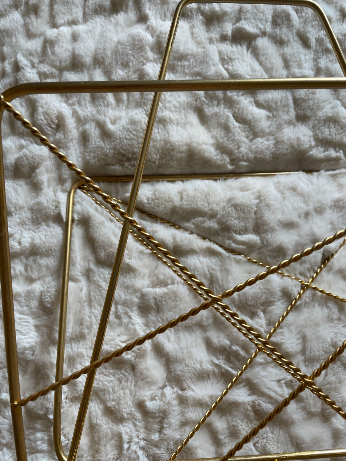 Vintage brass magazine holder - year 50-60