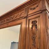 High cabinet mirror door and interior shelves