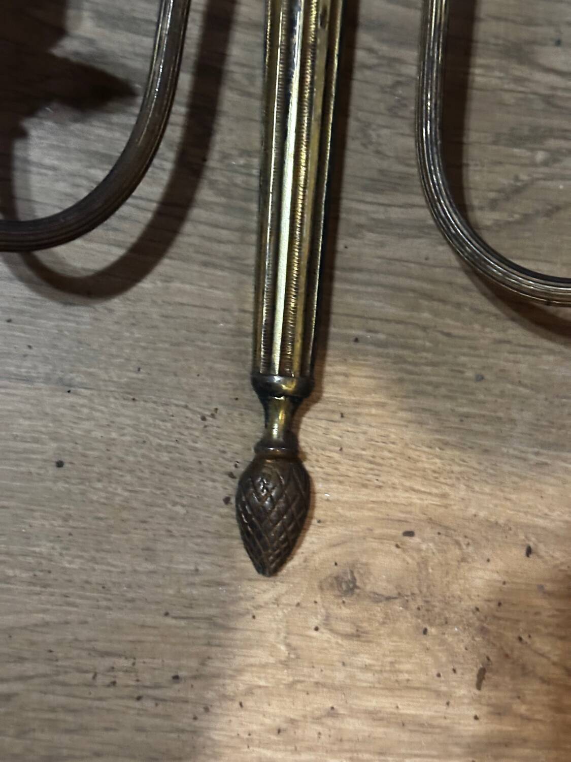 Pair of wall sconces in gilded brass – 2 lights – Louis XVI style