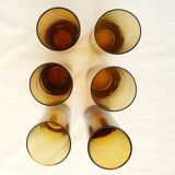 Amber blown glasses