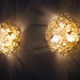Ernst Palme brass floral wall lamps