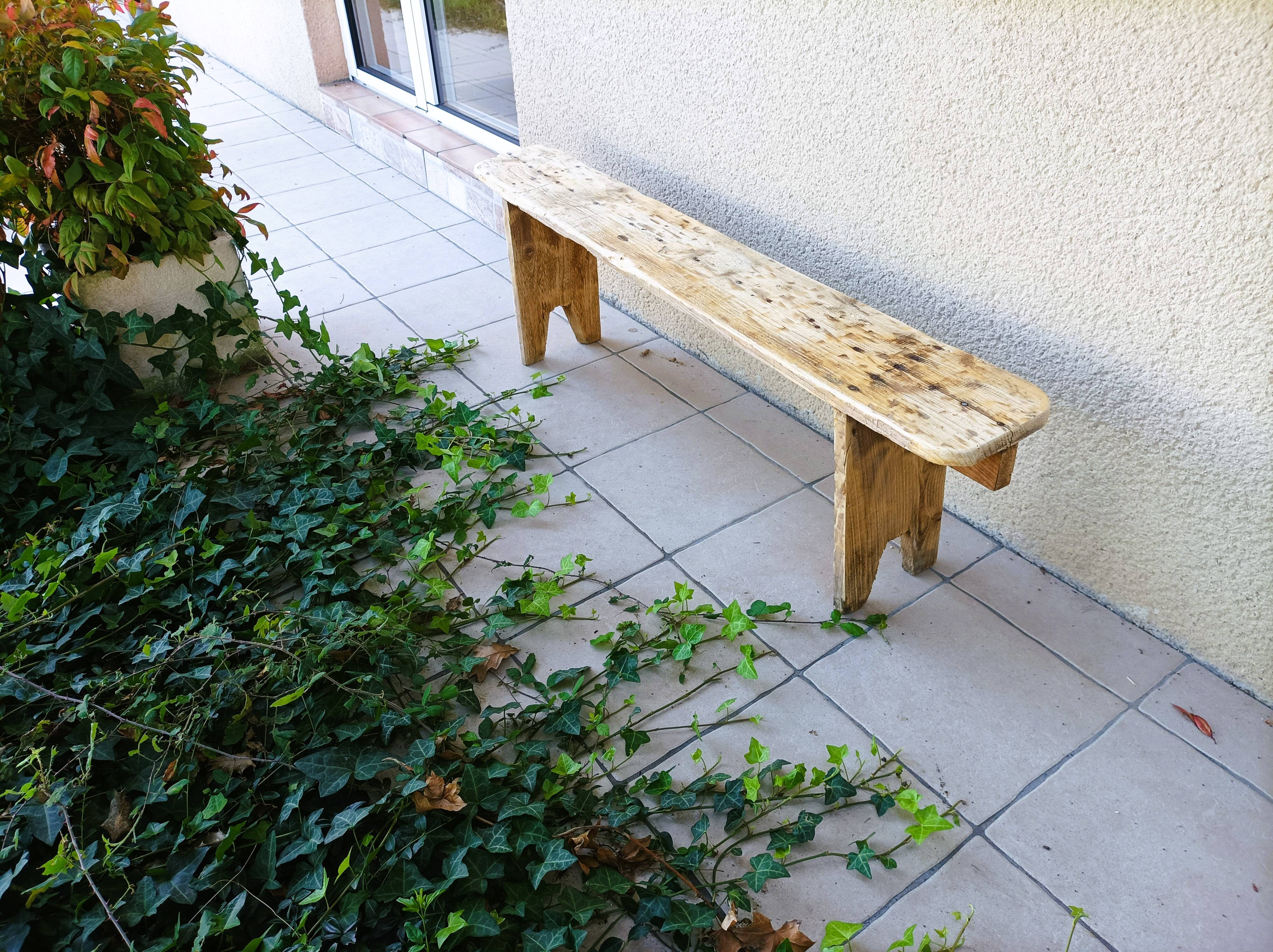 Handcrafted bench