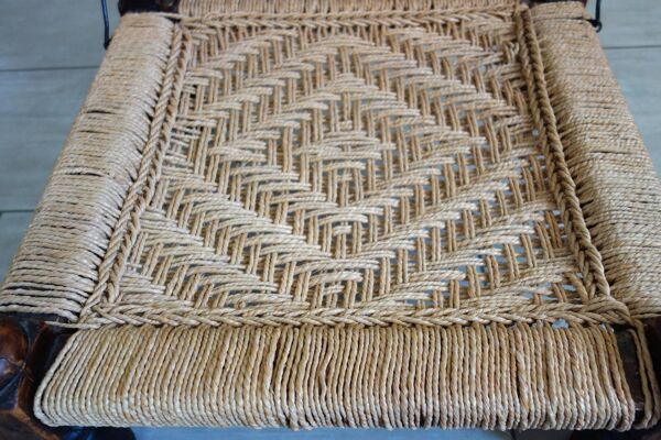 2 chaises traditionnelles Pida, Inde, années 50/60