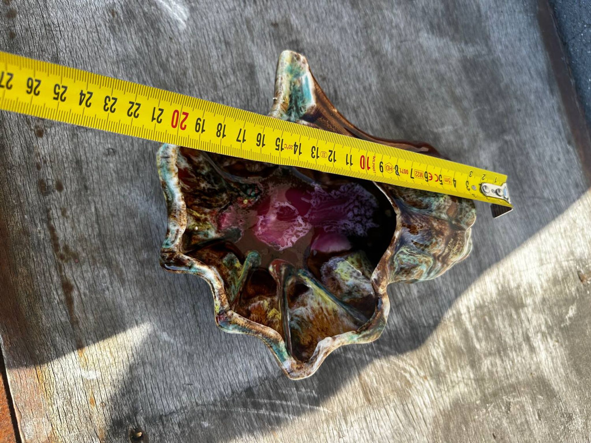 Vintage ceramic seashell trinket tray from Vallauris, 20/17 cm